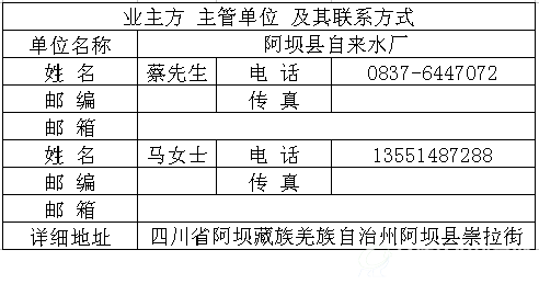 阿坝县城市生活污水处理项目