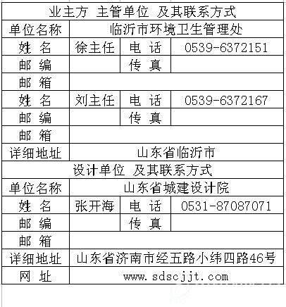 临沂市垃圾填埋处理场提升改造工程剩余填埋区提升改造项目和调蓄池维修加固项目