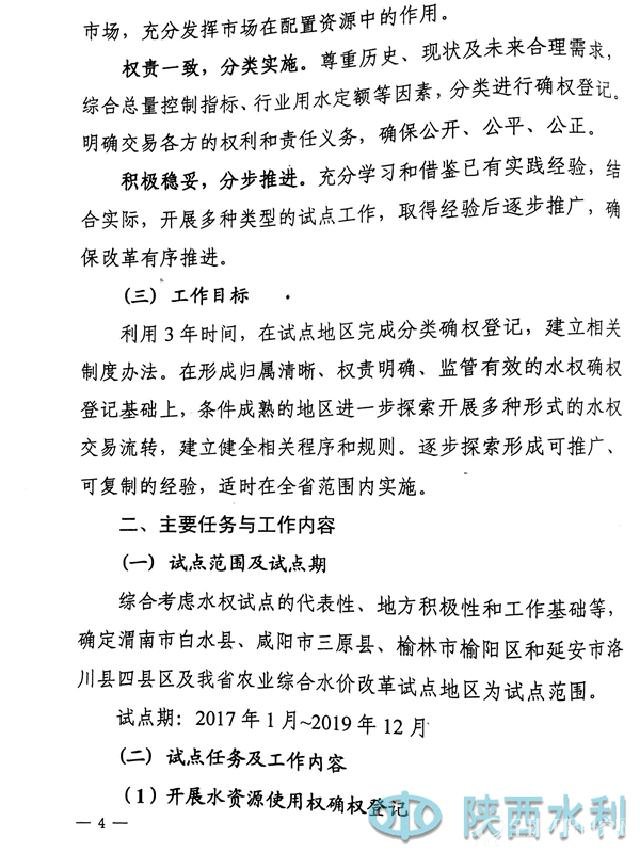 陕西省水权改革试点方案4